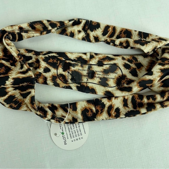 Pilot Active Large Mid High Waist Cheeky Leopard Print Sexy Bikini Bottom NEW - Picture 8 of 9